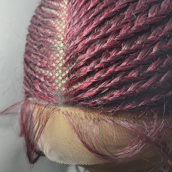 pre braided 13x4 straight lace frontal wig.